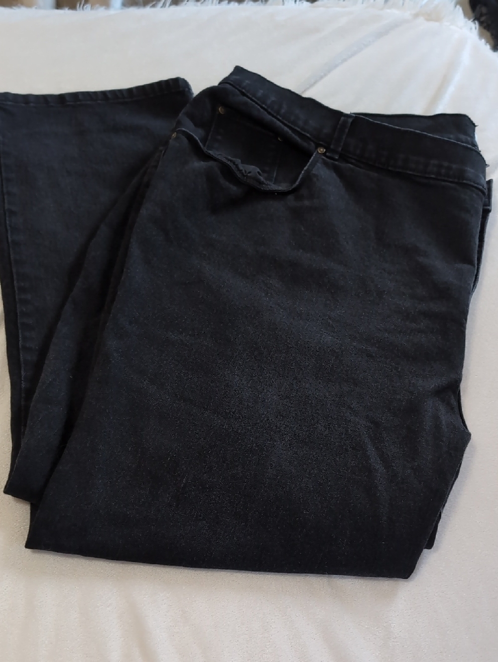 Women's Size 26 Petite Catherines Right Fit Curvy Straight Leg Black Jeans